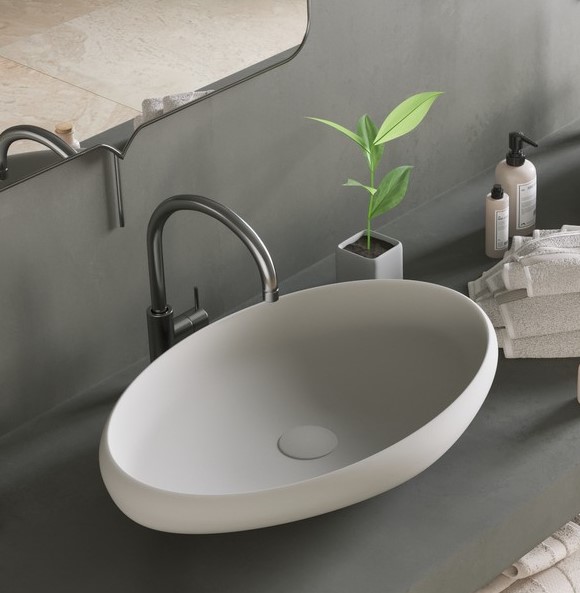 design large curved washbasin by Ideavit
