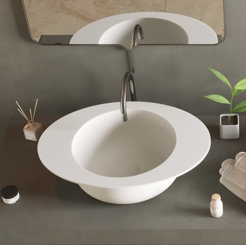 Premium Round Rim Washbasin by Ideavit