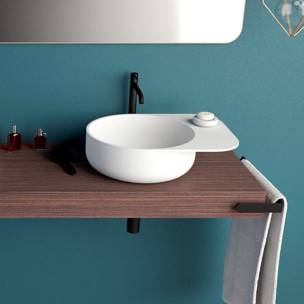 Round Washbasin With Rim by Ideavit