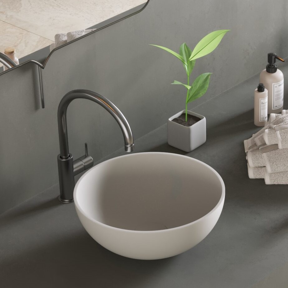 Design White Round Washbasin by Ideavit