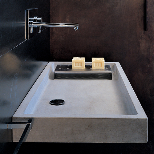 Rectangular Grey Wall Washbasin by MOAB