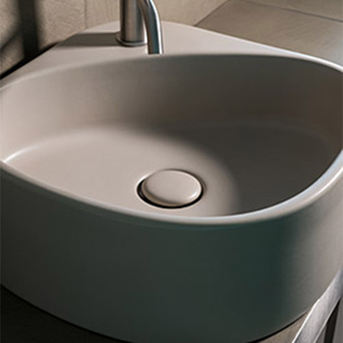 Premium Beige Ceramic Washbasin by MOAB