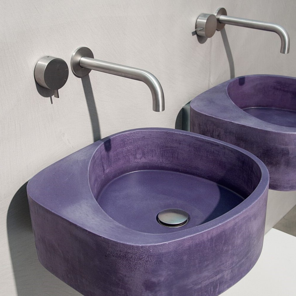 Wall Purple Concrete Washbasin by MOAB