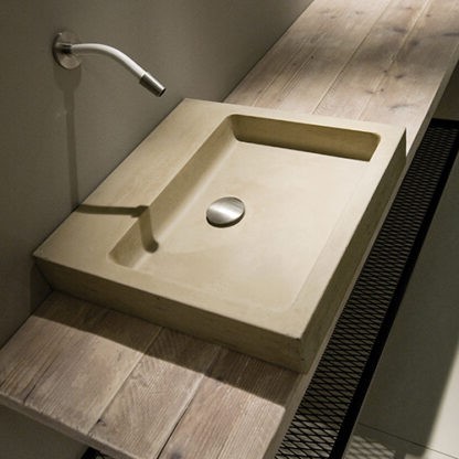 Countertop Square Cement Washbasin by MOAB