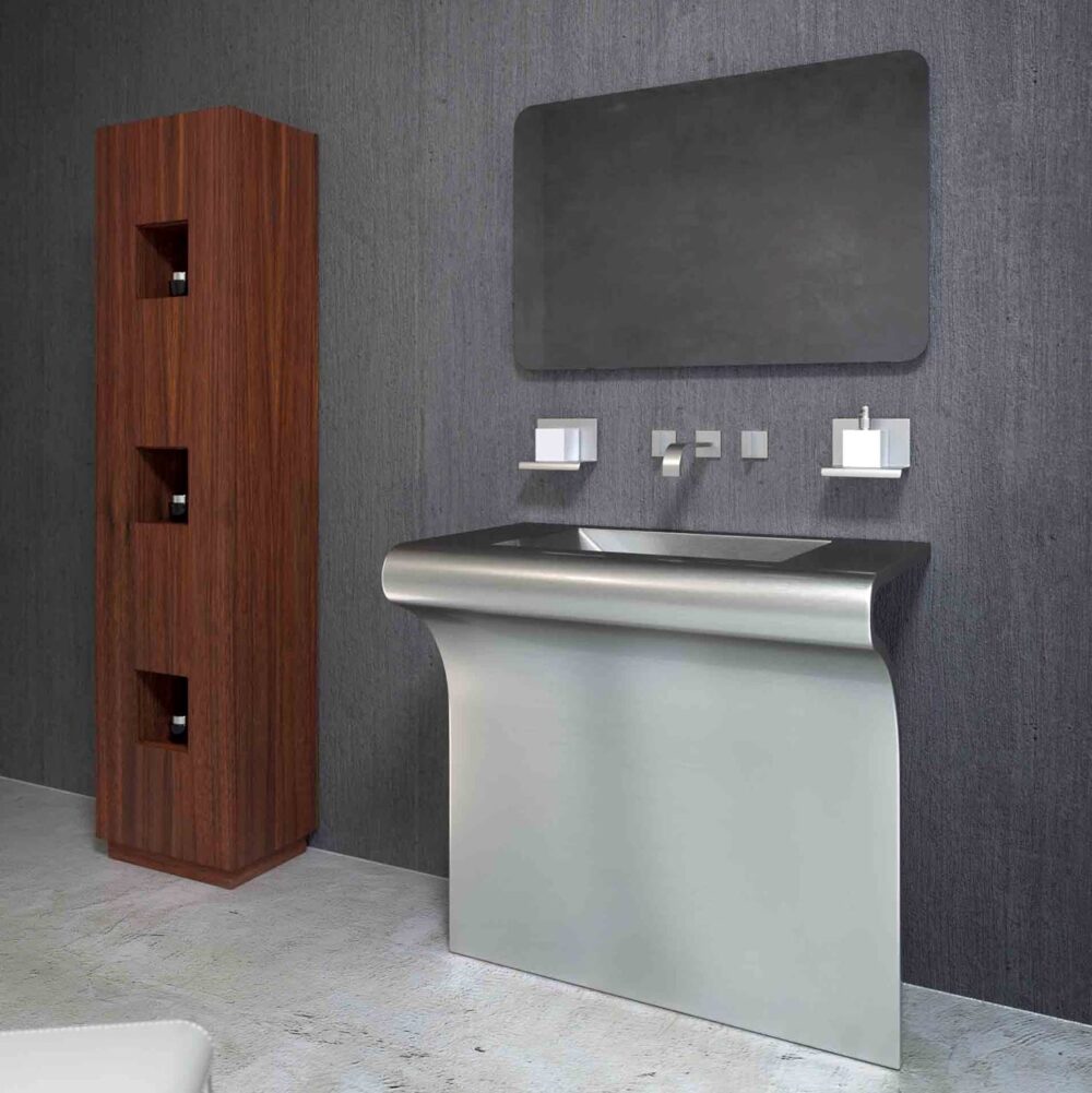 Bathroom Wood Storage Cabinet by Componendo