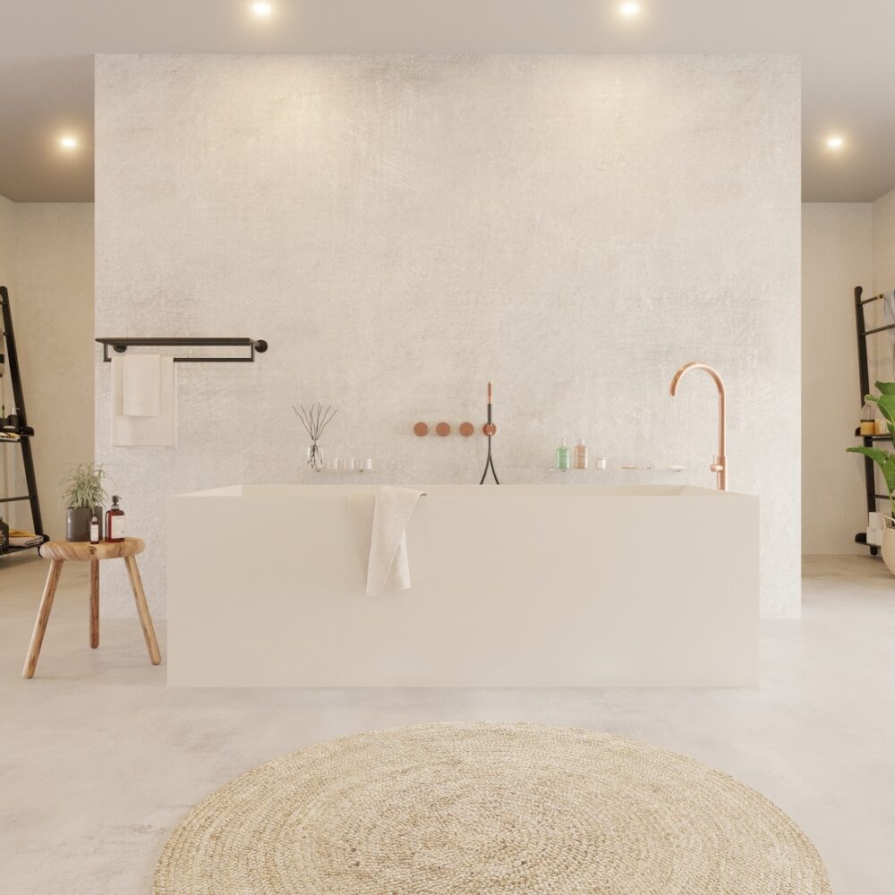 Design White Rectangular Freestanding Bathtub by Ideavit