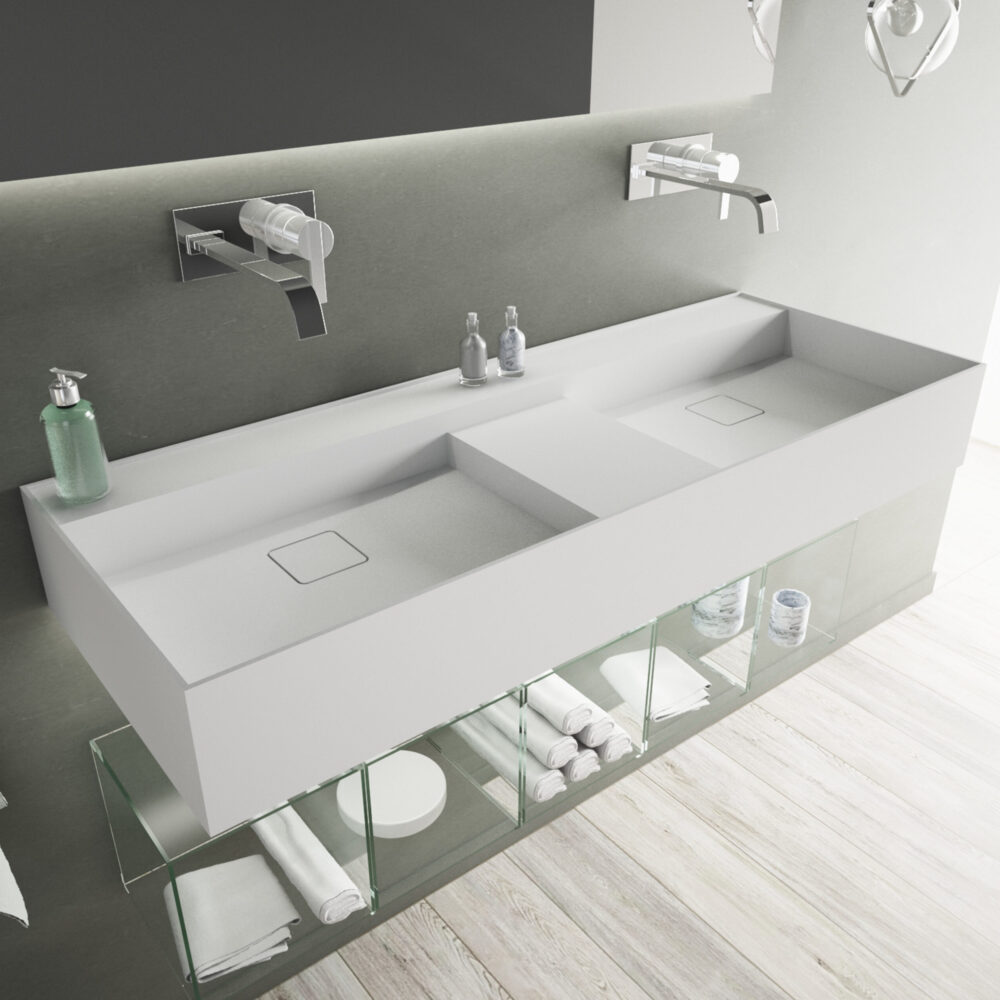 Premium Wall-Hung Double Vanity by Ideavit
