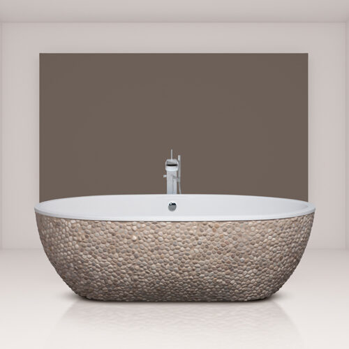 Luxury Pebble Inlaid Bathtub by Aquadesign