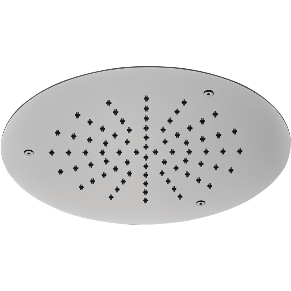 12" round ceiling surface mounted shower head by Rain Therapy
