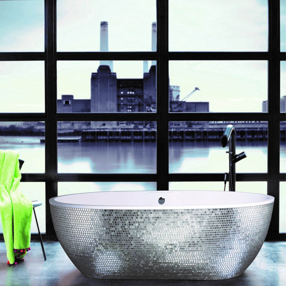 Luxury Bicolor Mosaic Bathtub by Aquadesign