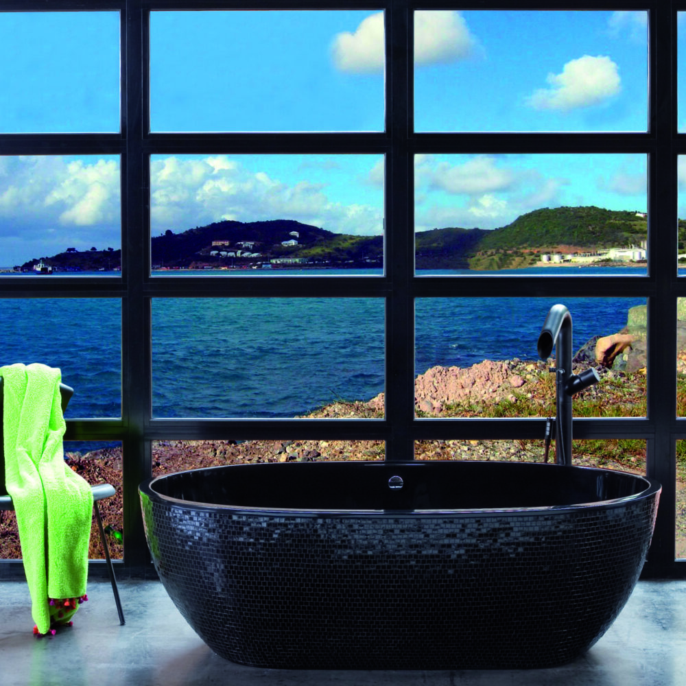 Luxury Mosaic Freestanding Tub by Aquadesign