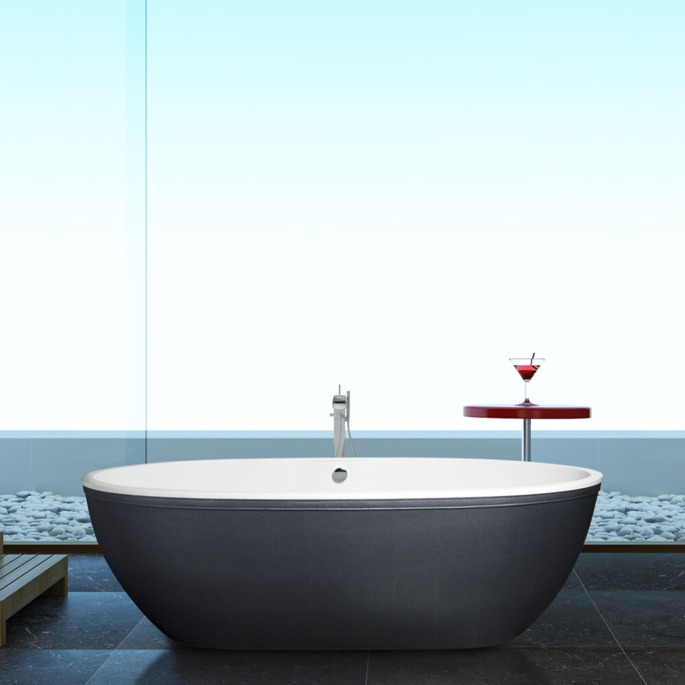 Luxury Bicolor Freestanding Tub by Aquadesign