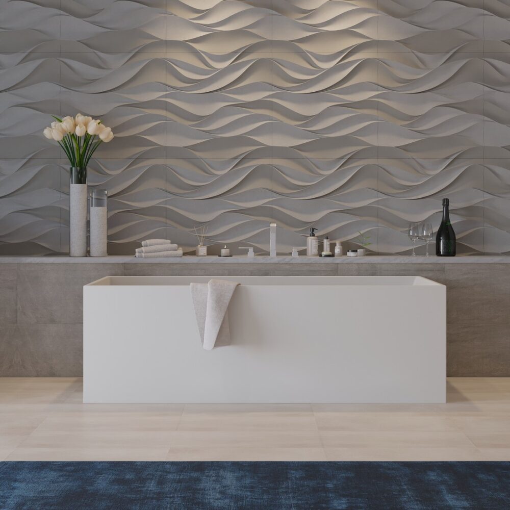 Design Rectangular Freestanding Bathtub by Ideavit