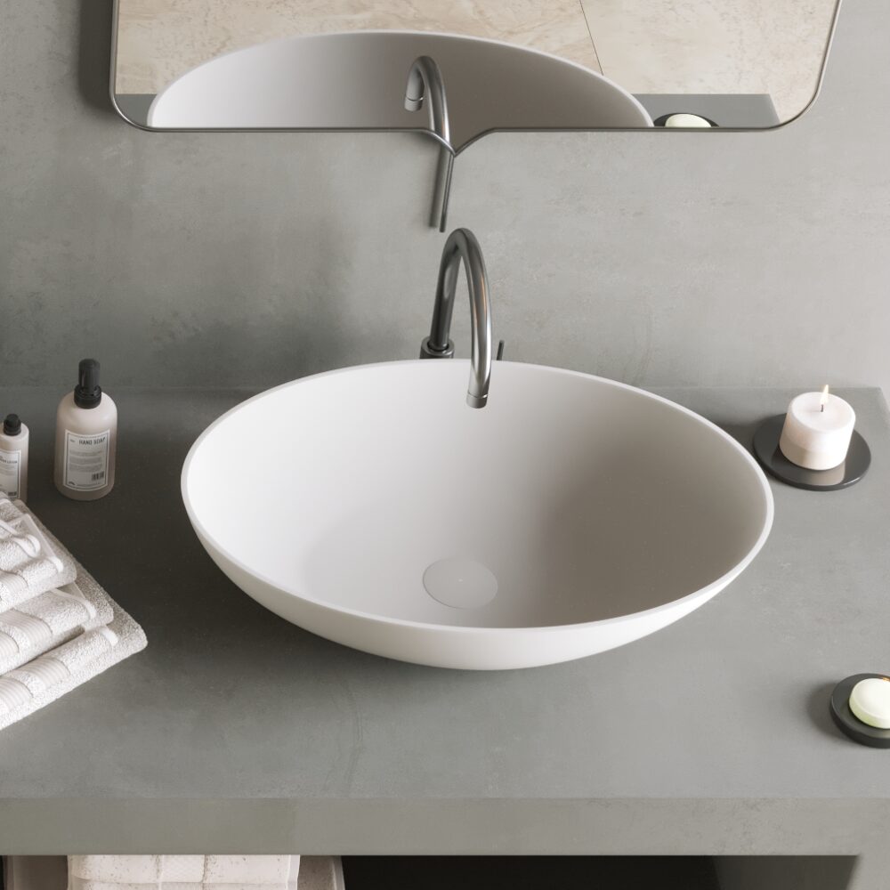 Premium Oval Freestanding Washbasin by Ideavit