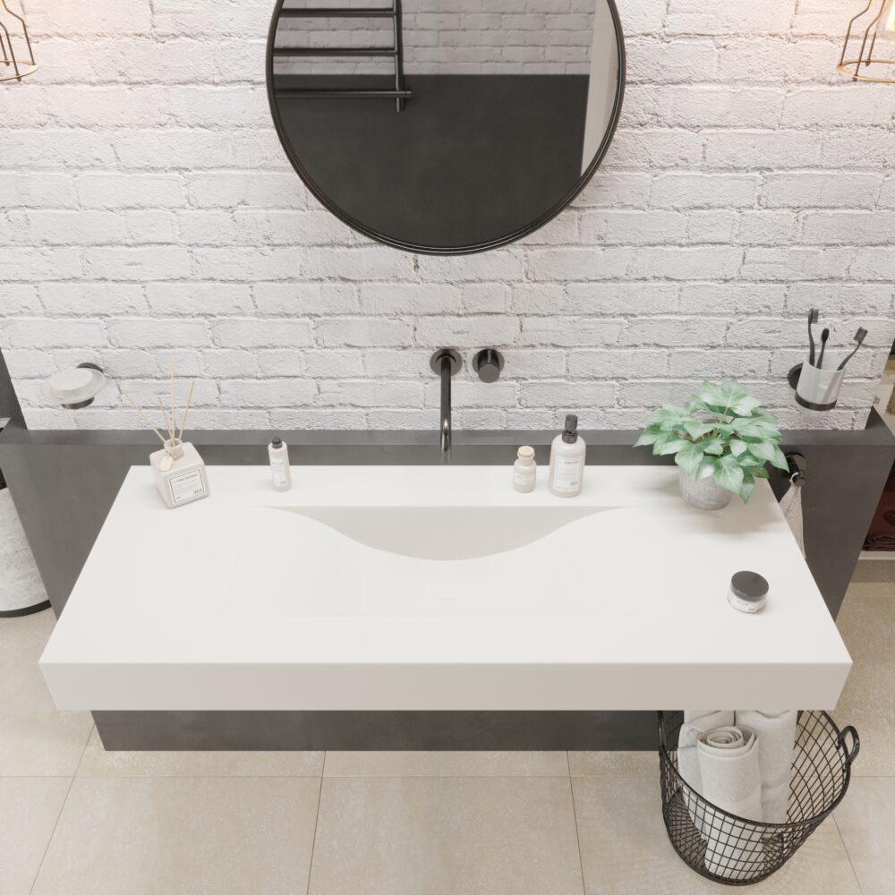 Premium Curved Bathroom Sink by Ideavit