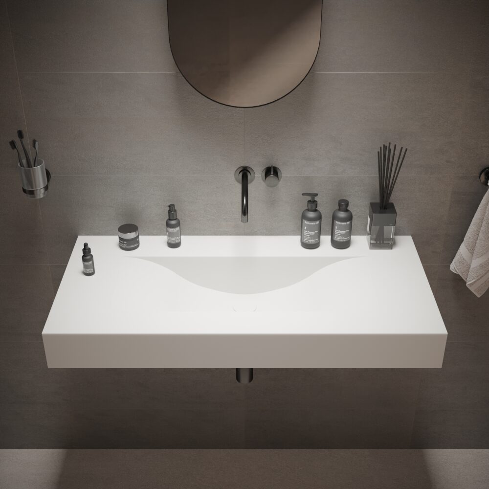Premium Curved Bathroom Vanity by Ideavit