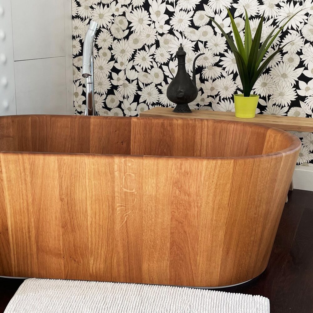 Premium Freestanding Wood Tub by Image