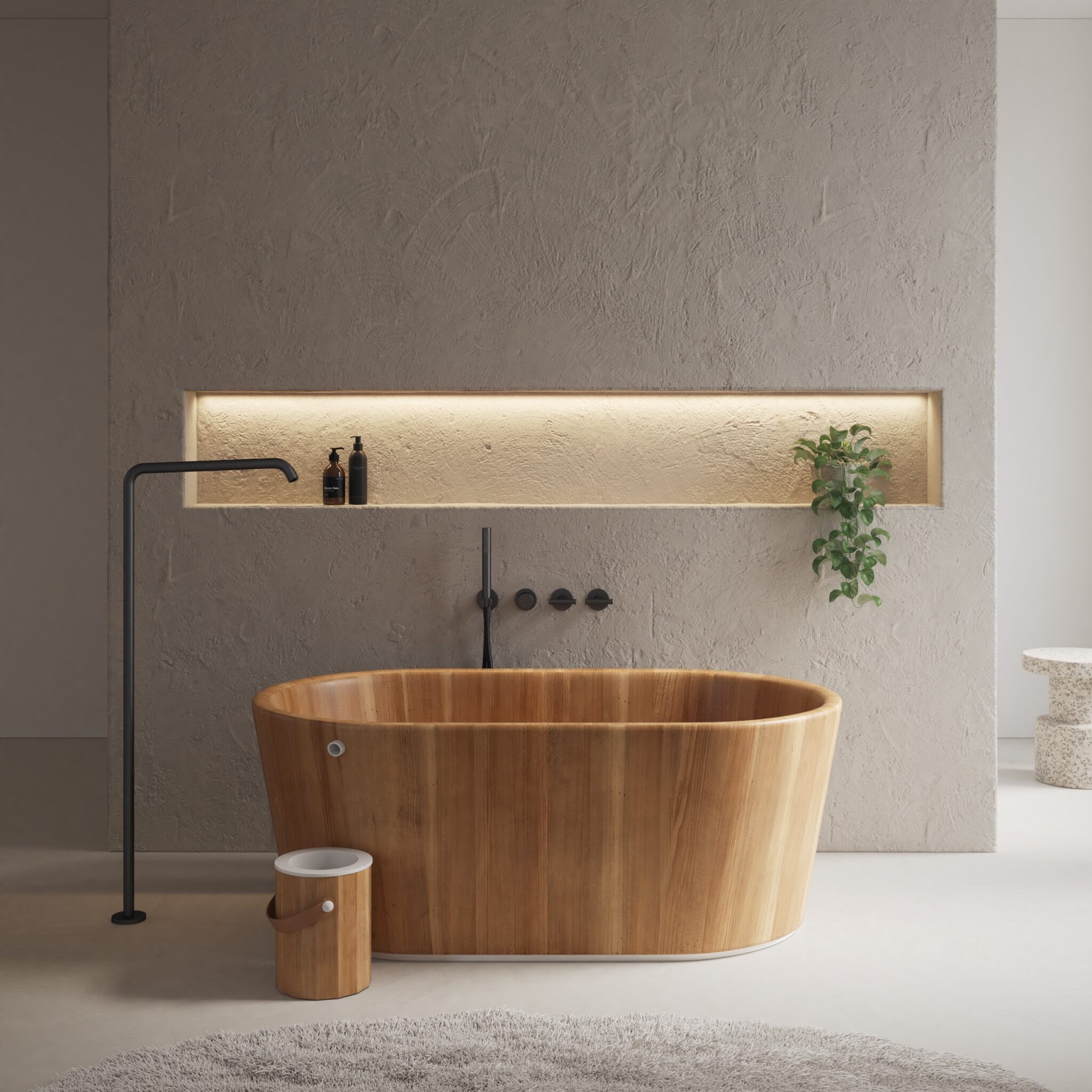 OFURO FREESTANDING WOODEN BATHTUBPS IM-WOFU800 - PSCBATH