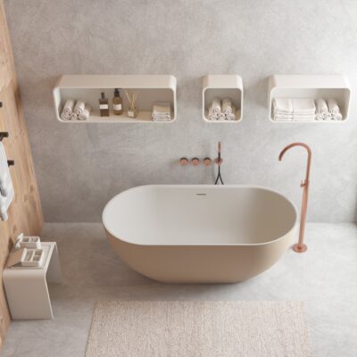 Luxury Bicolor Oval Bathtub - Freestanding Bathtubs | PSCBath