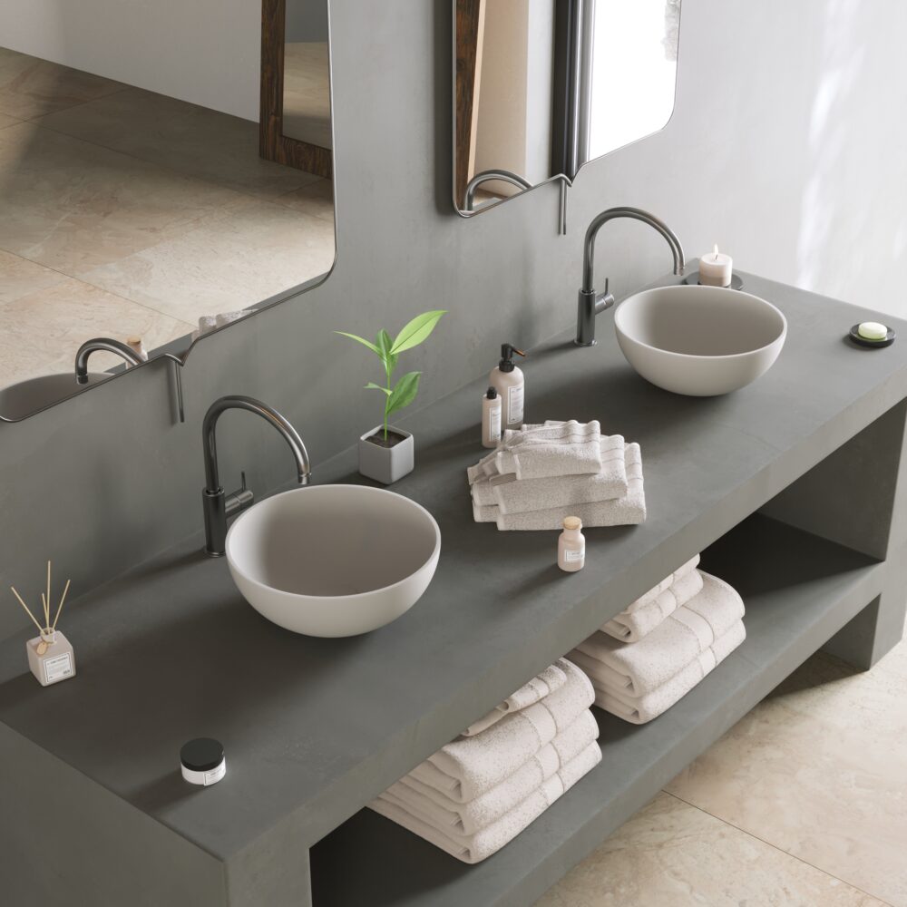 Design White Round Washbasin by Ideavit