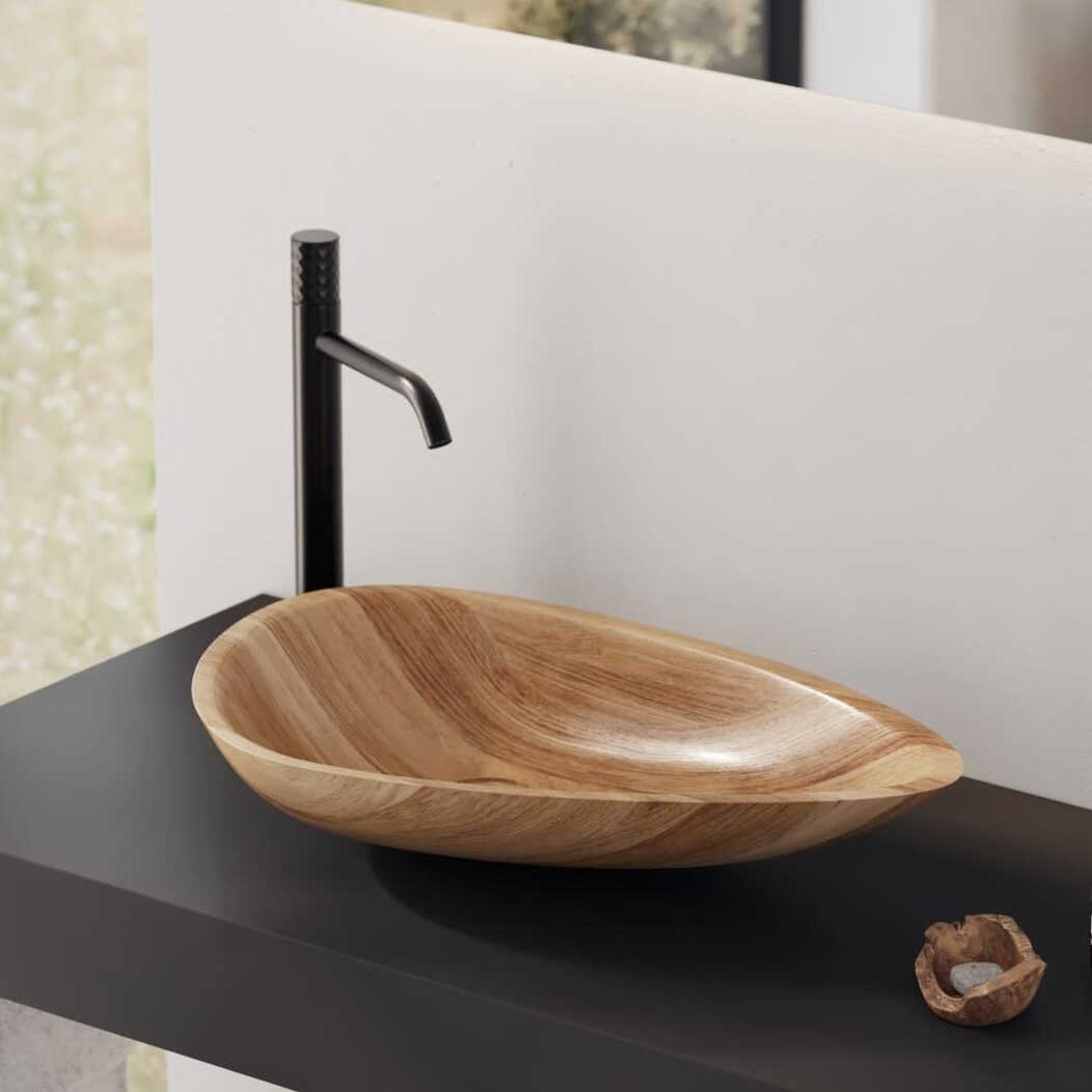 Premium Wooden Triangle Washbasin by IMAGE