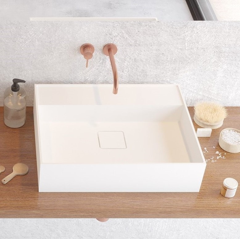 Premium White Rectangular Washbasin by Ideavit