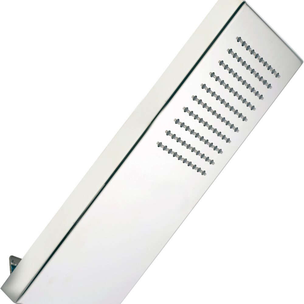 Angled Wall Mounted Rectangular Rainfall Shower Head by Rain Therapy